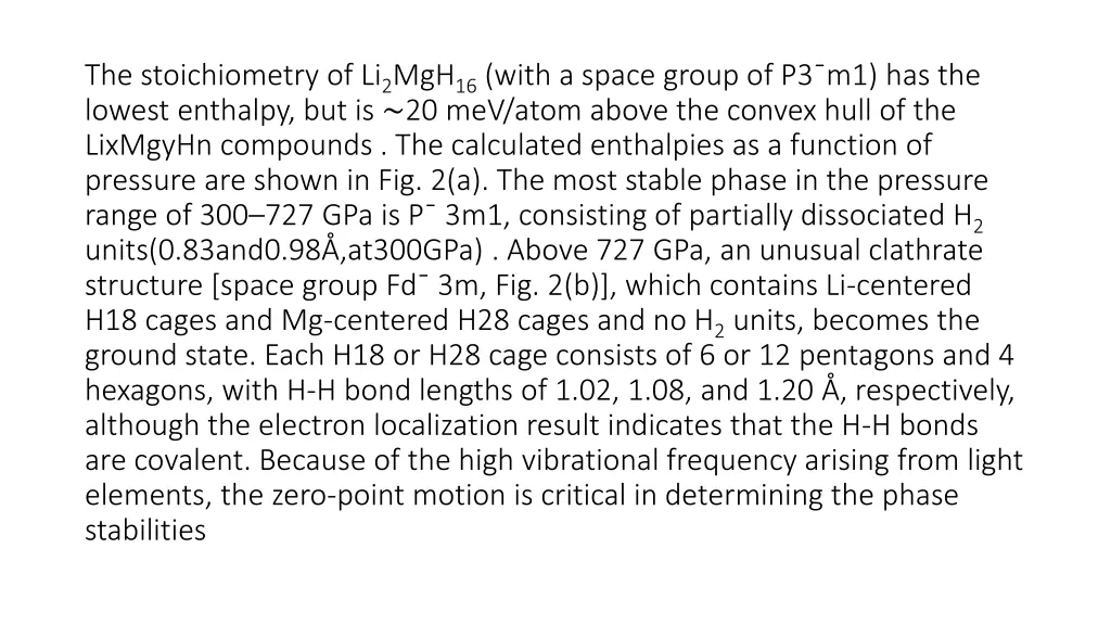 the stoichiometry of li 2 mgh 16 with a space