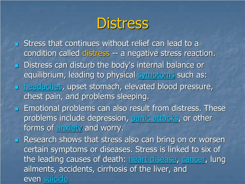 distress