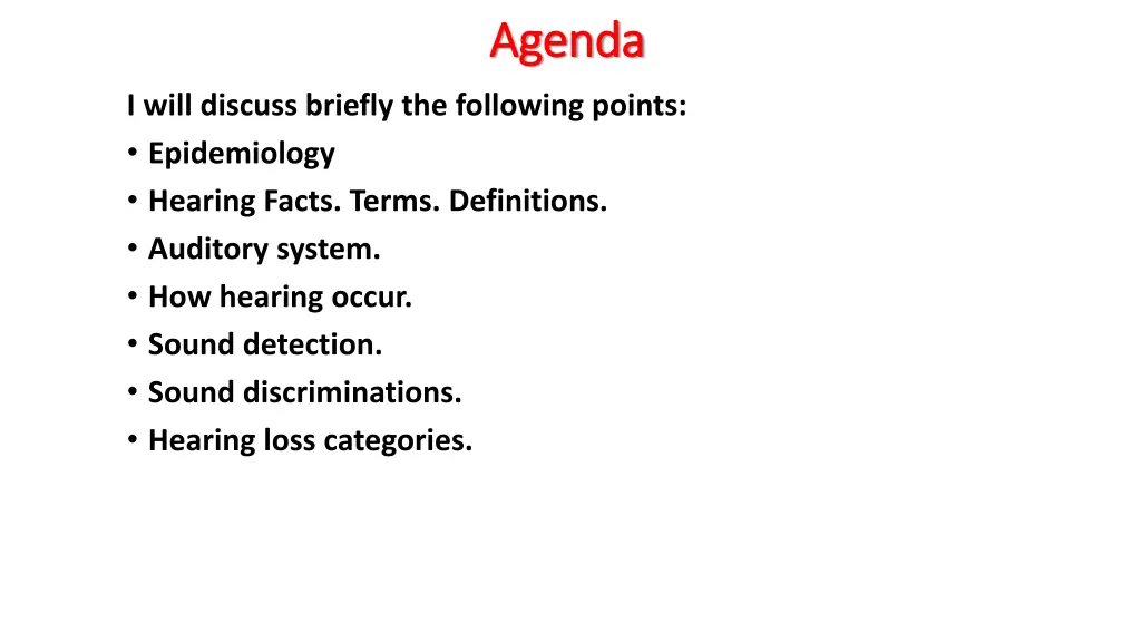agenda agenda