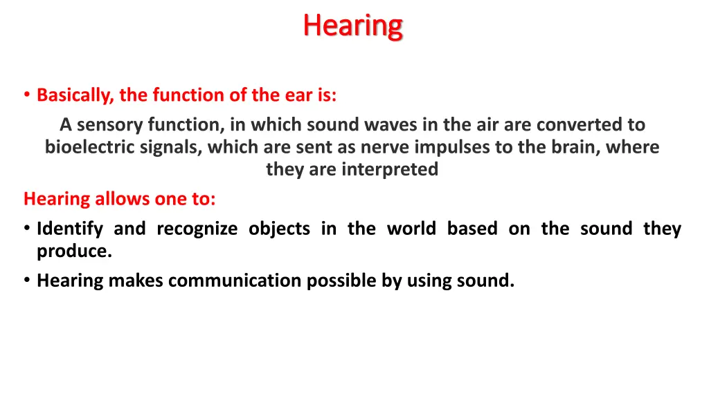 hearing hearing