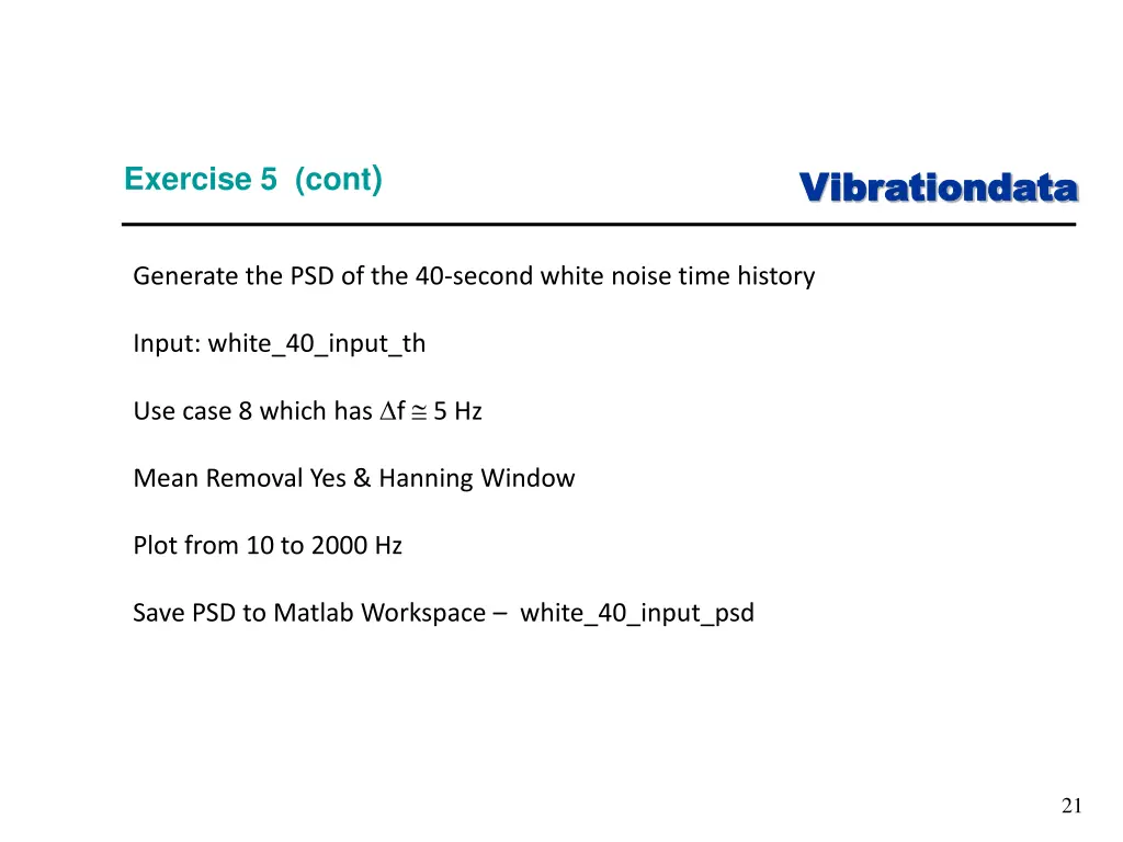 exercise 5 cont