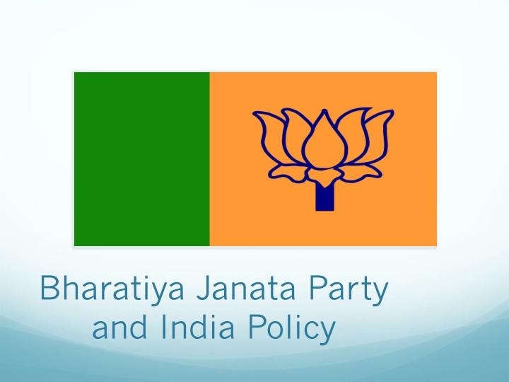 bharatiya janata party and india policy