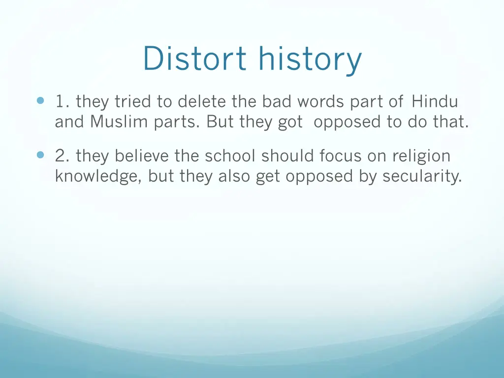 distort history
