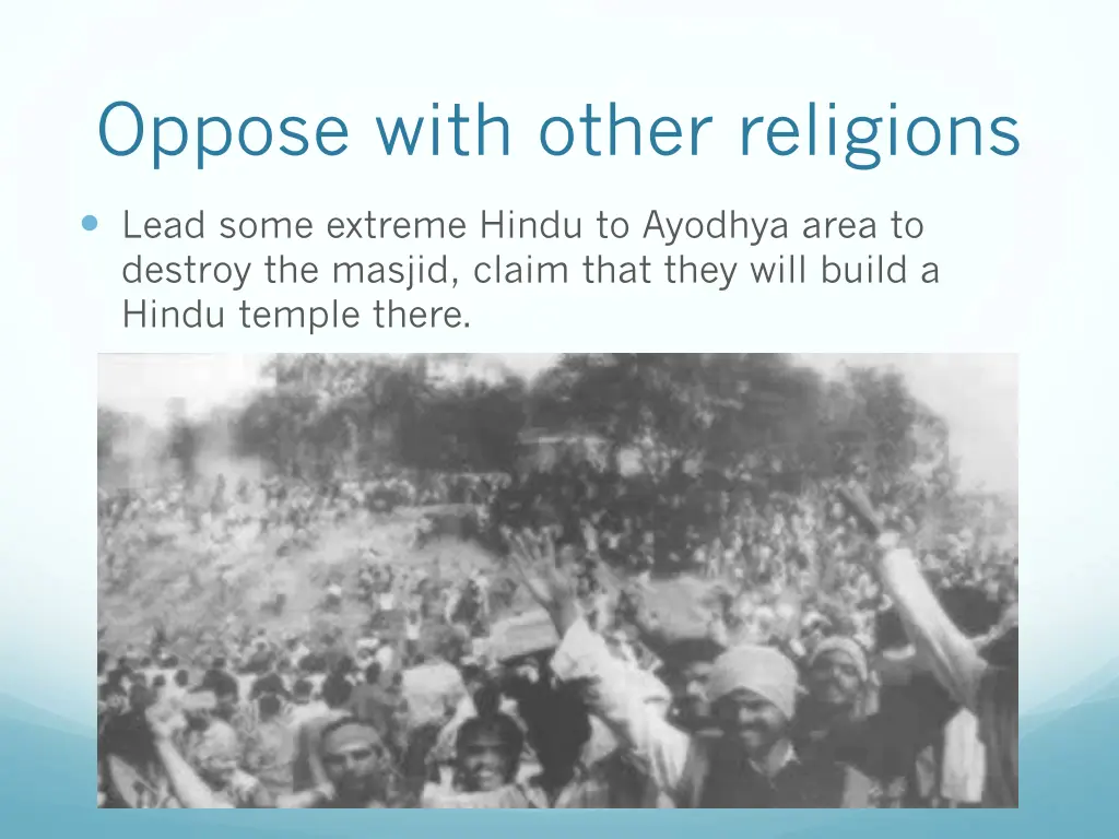 oppose with other religions