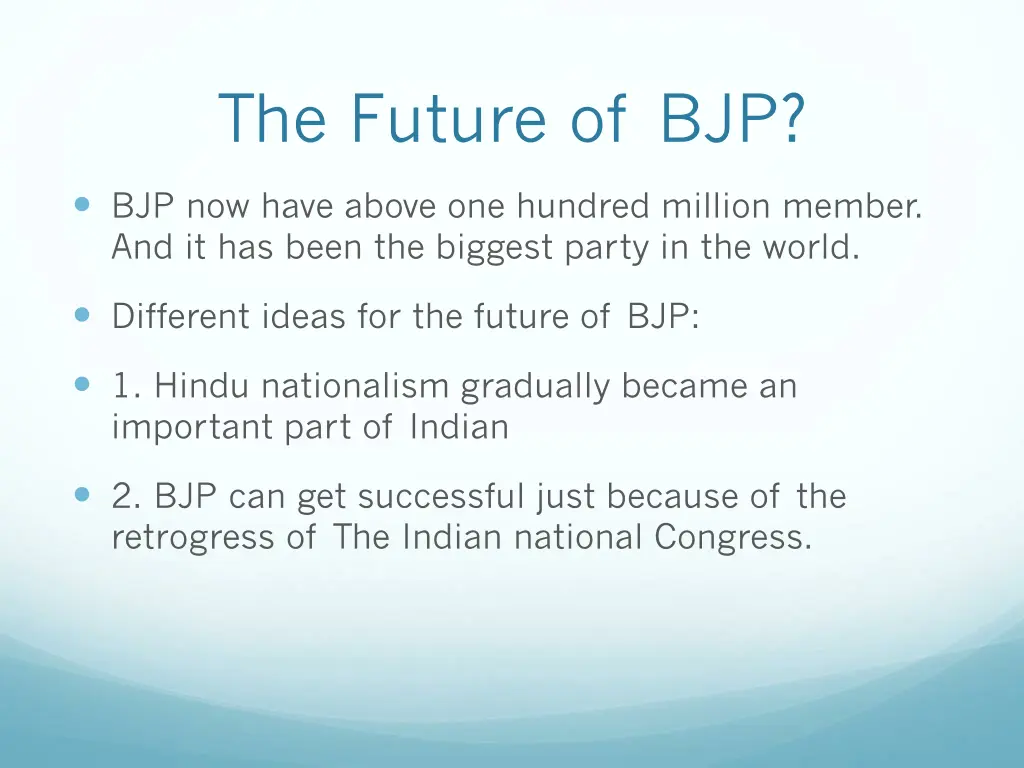 the future of bjp