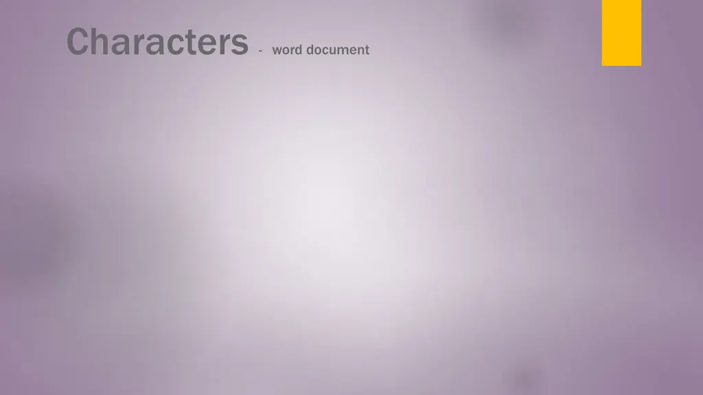 characters word document