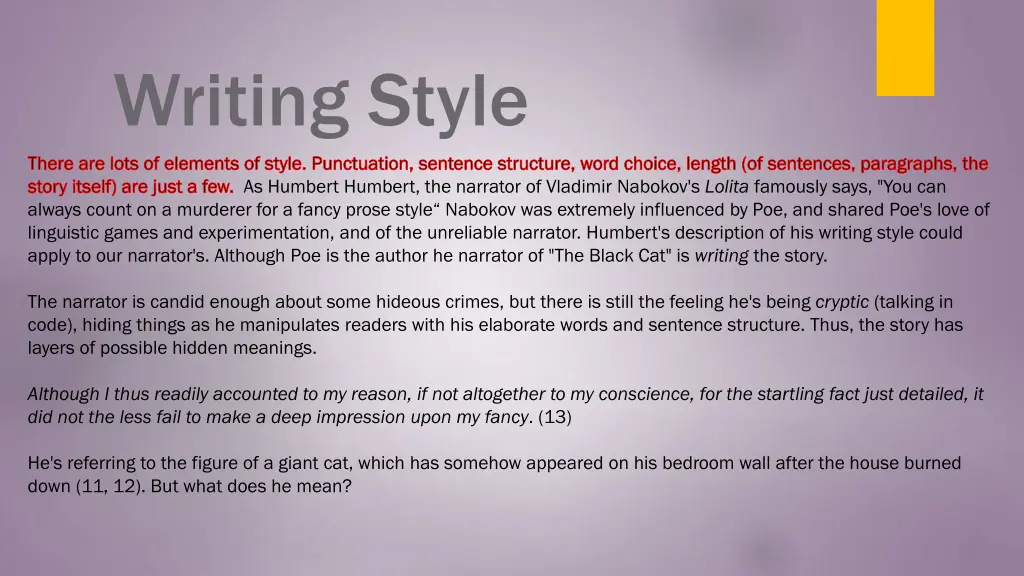 writing style