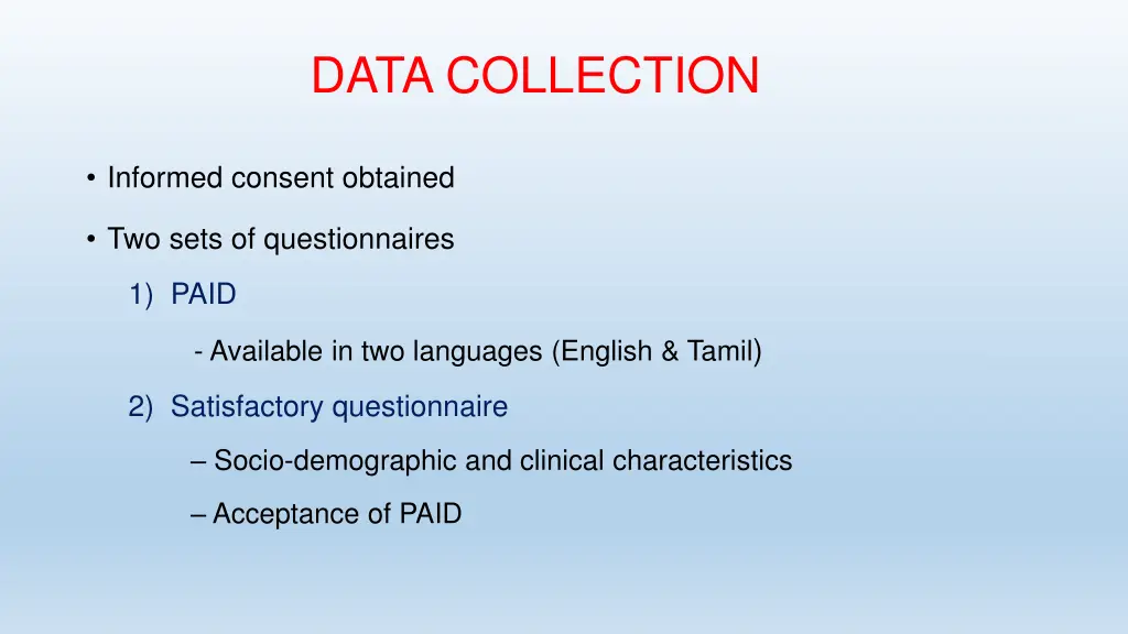 data collection