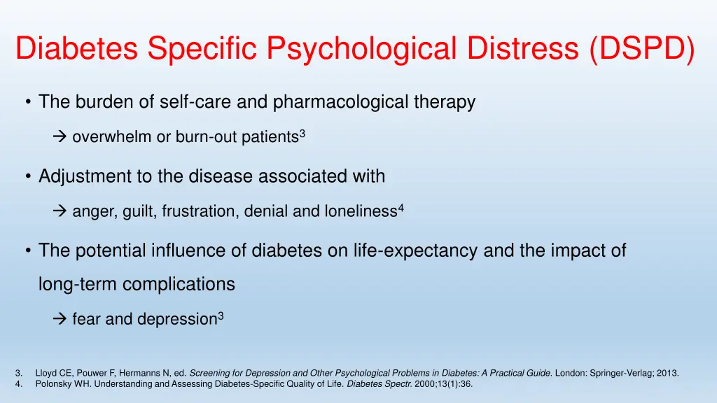diabetes specific psychological distress dspd