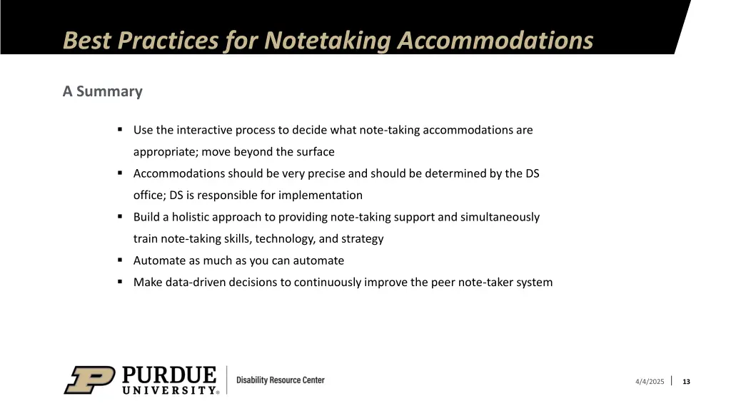 best practices for notetaking accommodations 11