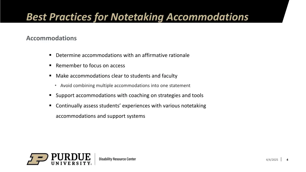 best practices for notetaking accommodations 2