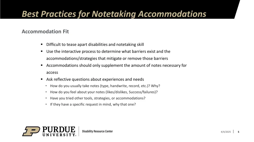 best practices for notetaking accommodations 3