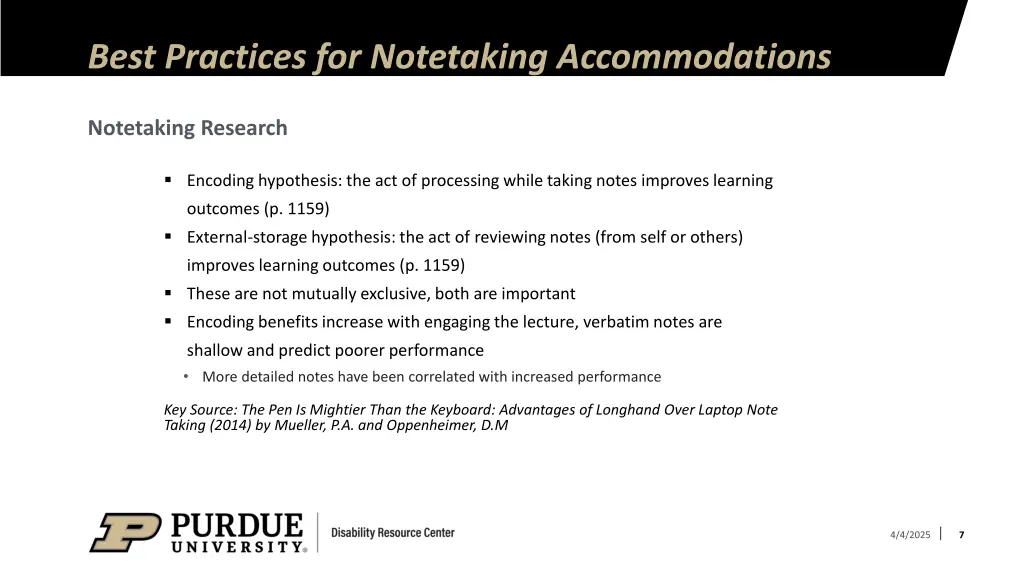 best practices for notetaking accommodations 5