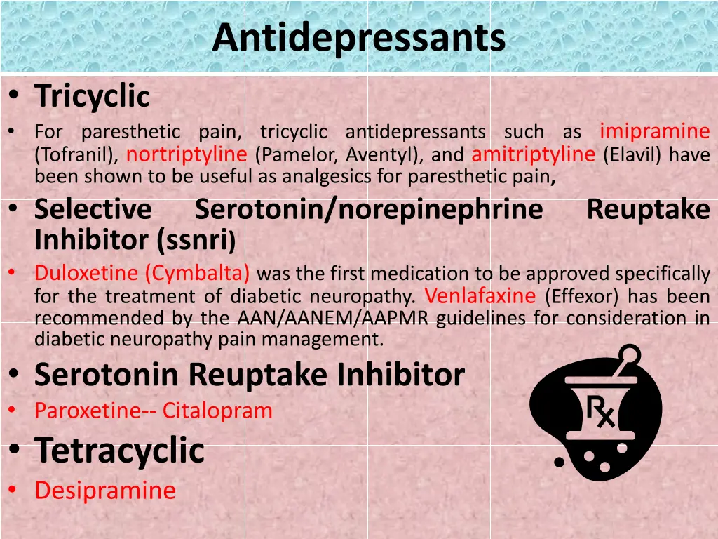 antidepressants