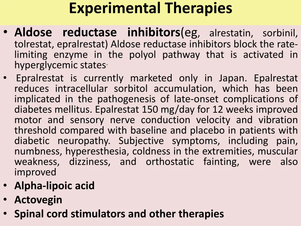 experimental therapies