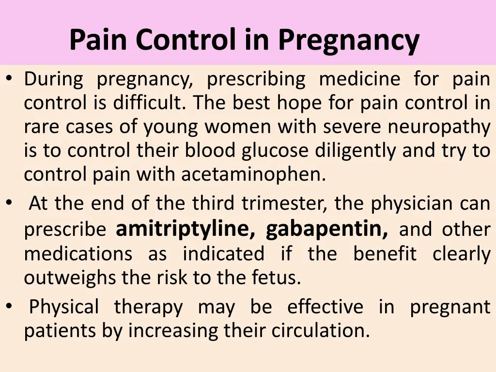 pain control in pregnancy during pregnancy