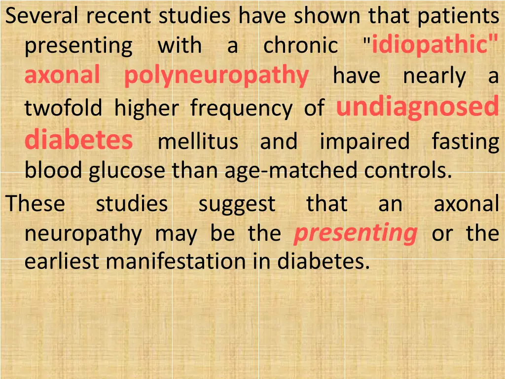 several recent studies have shown that patients