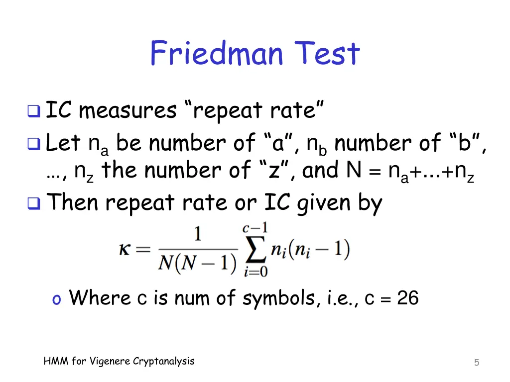 friedman test