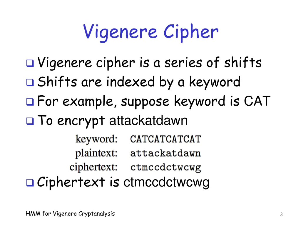 vigenere cipher