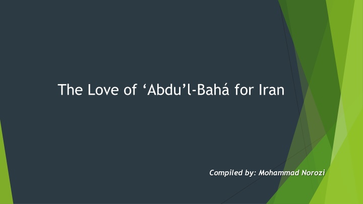 the love of abdu l bah for iran