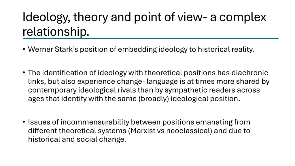 ideology theory and point of view a complex