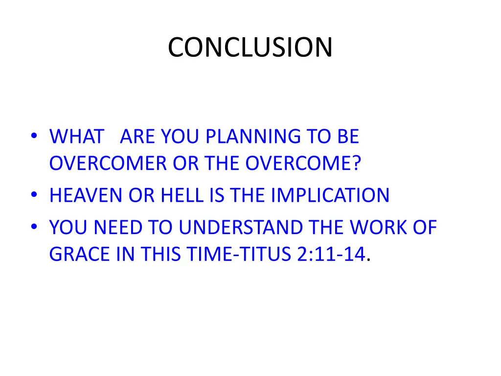 conclusion