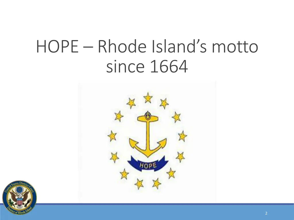 hope rhode island s motto since 1664