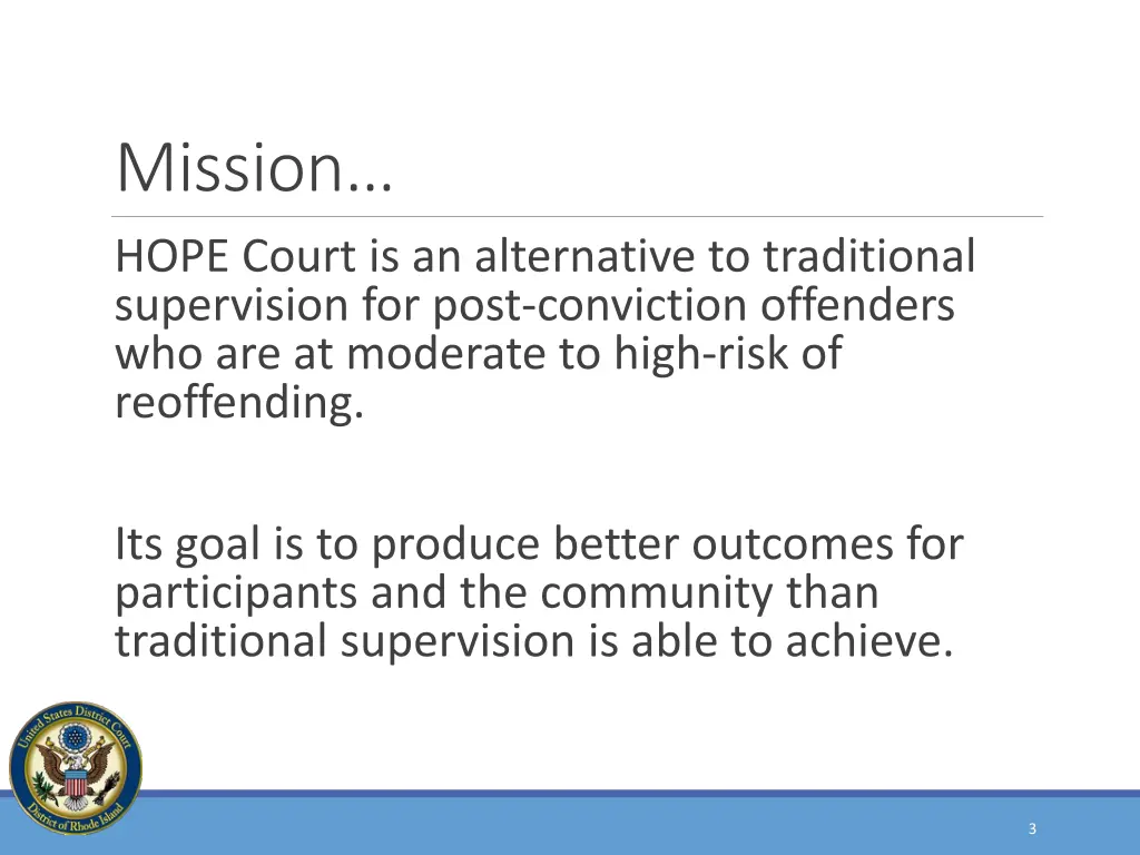 mission hope court is an alternative