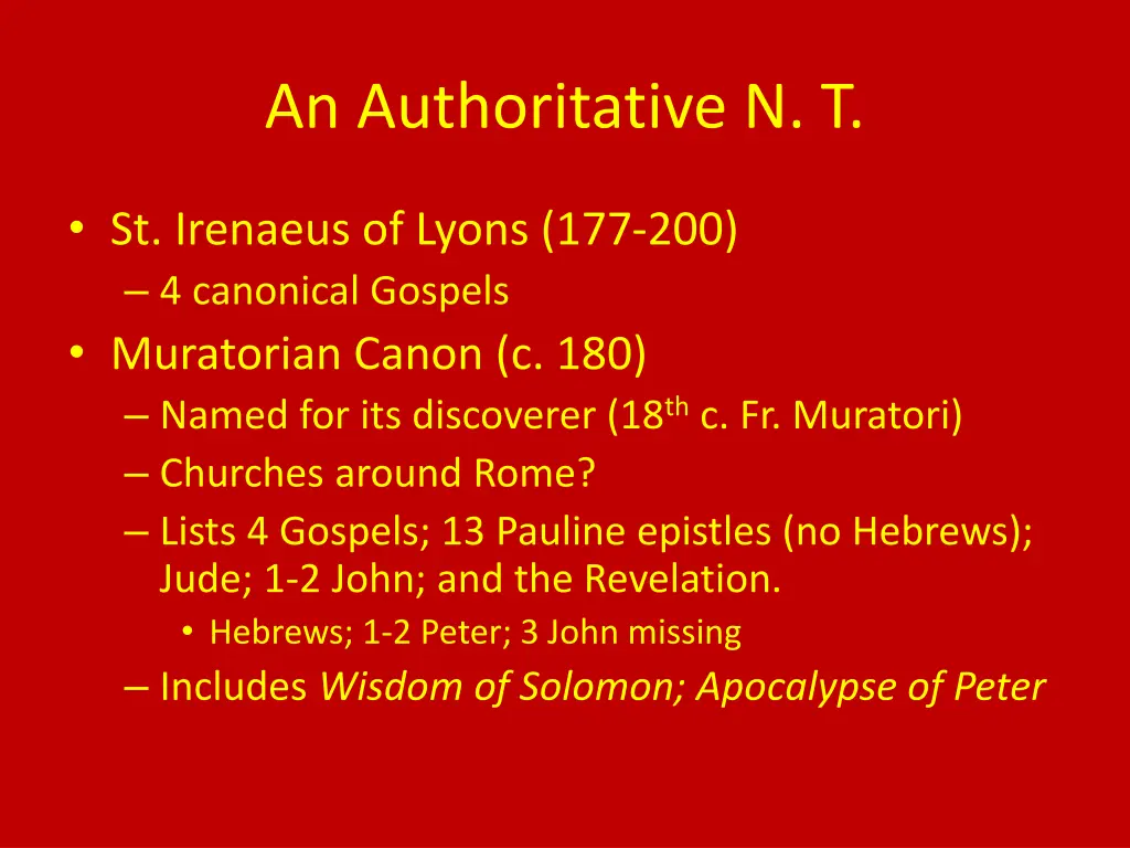 an authoritative n t