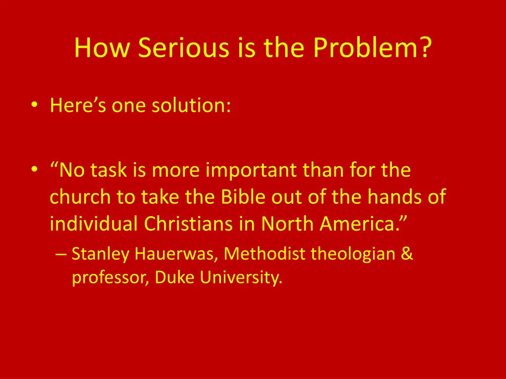 how serious is the problem