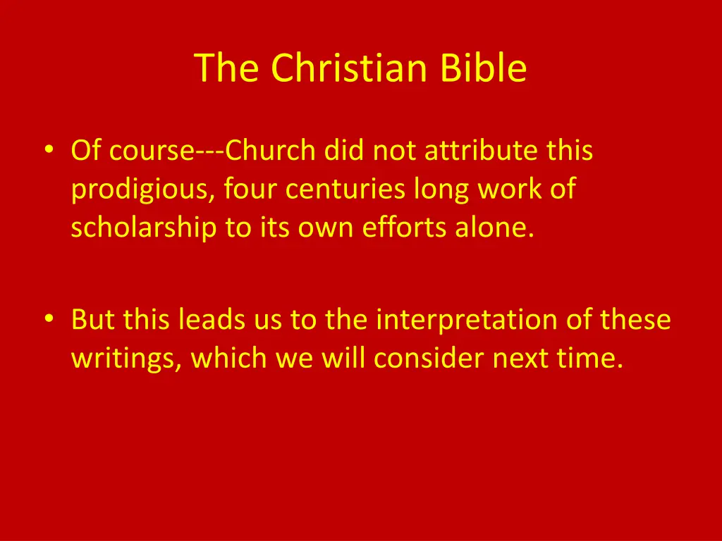 the christian bible