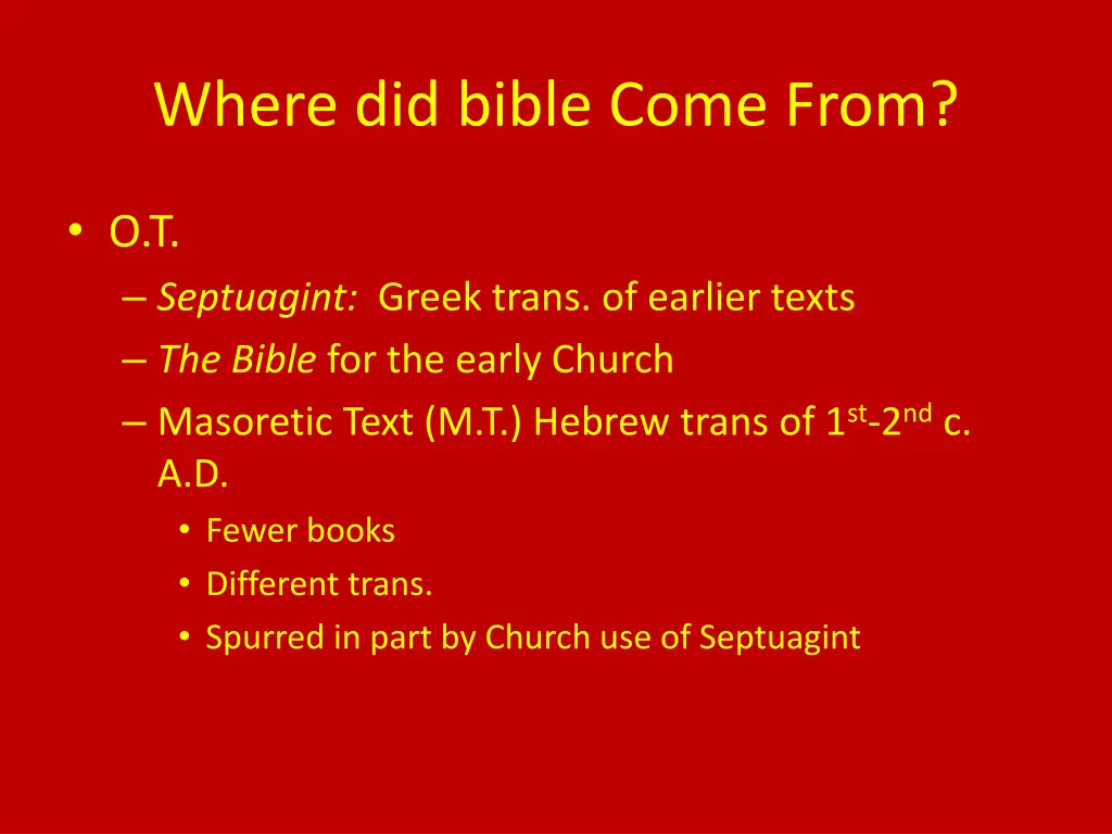 where did bible come from