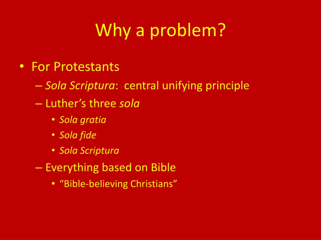 why a problem