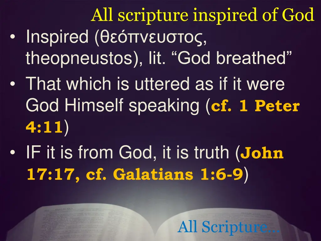 all scripture inspired of god 1