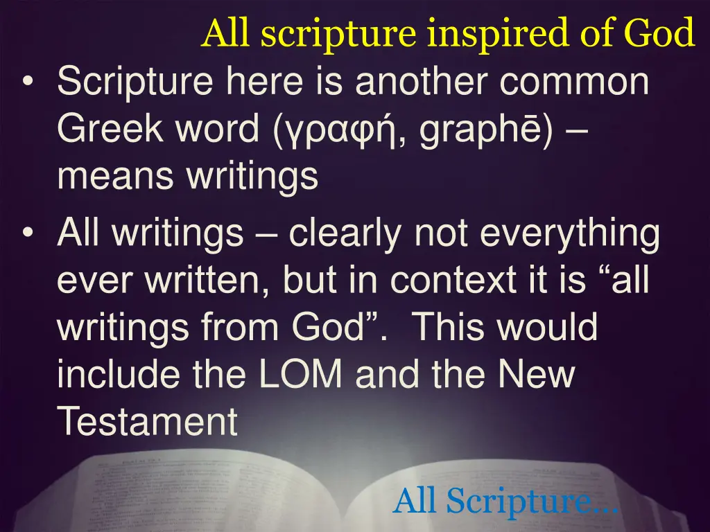 all scripture inspired of god
