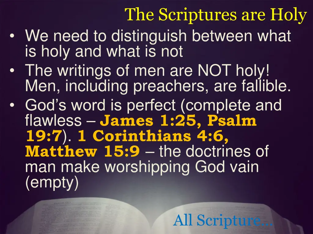 the scriptures are holy 2