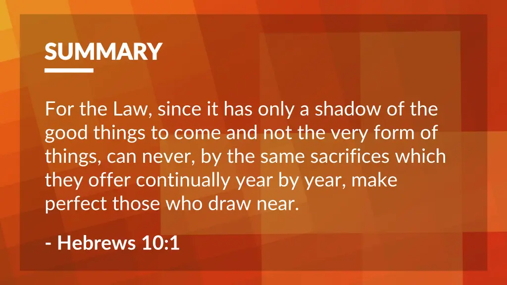 summary summary