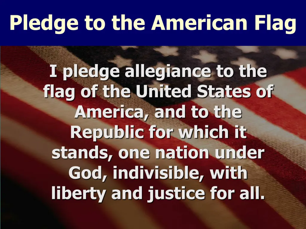 pledge to the american flag