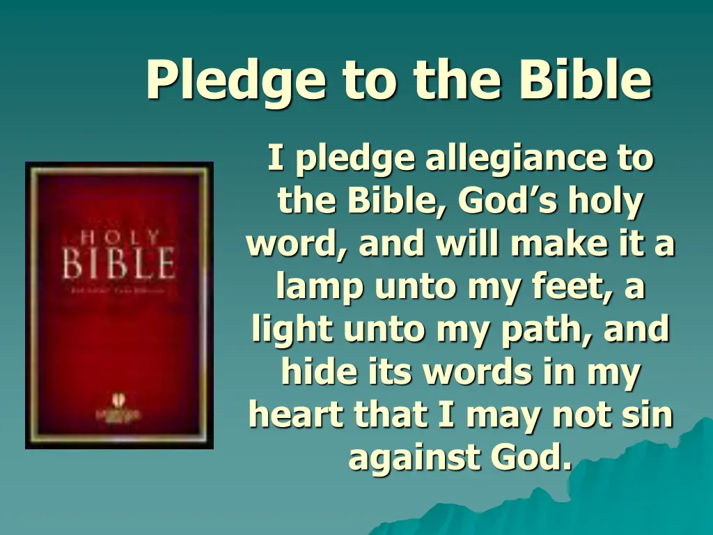pledge to the bible
