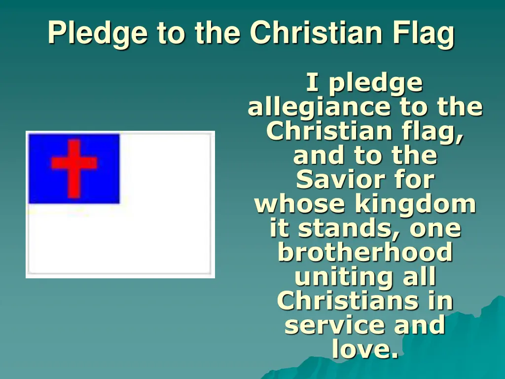 pledge to the christian flag