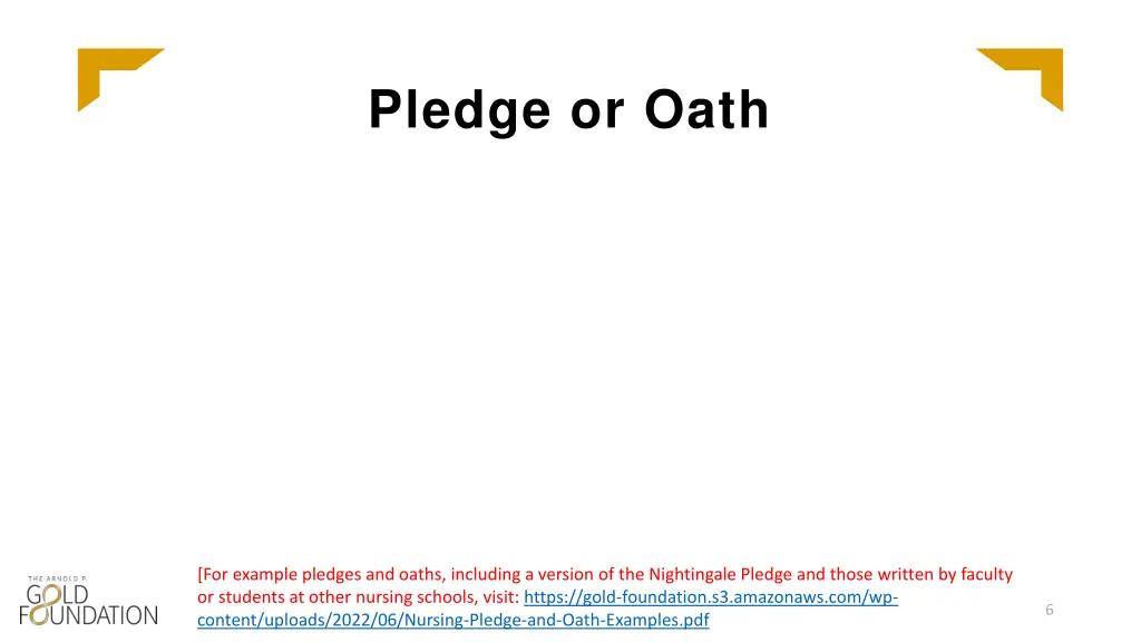 pledge or oath