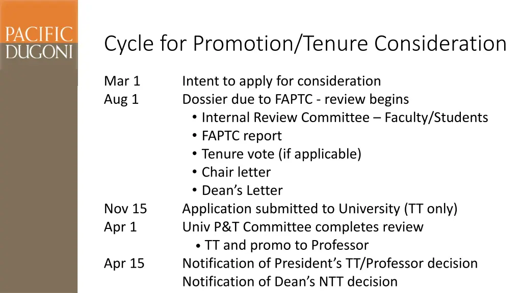 cycle for promotion tenure consideration 1
