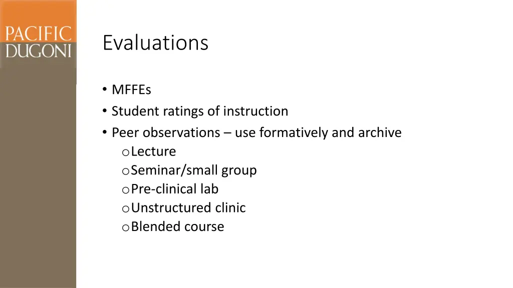 evaluations