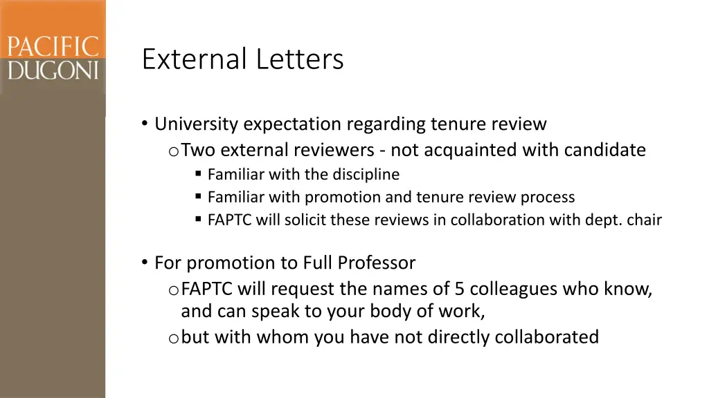 external letters