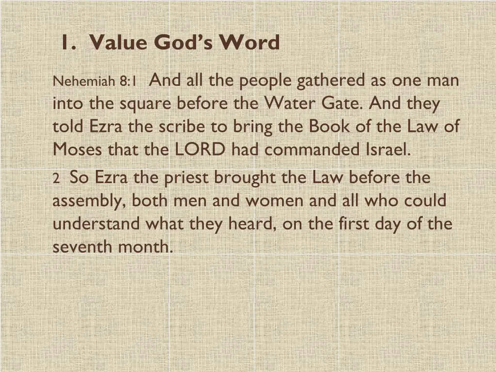 1 value god s word 1