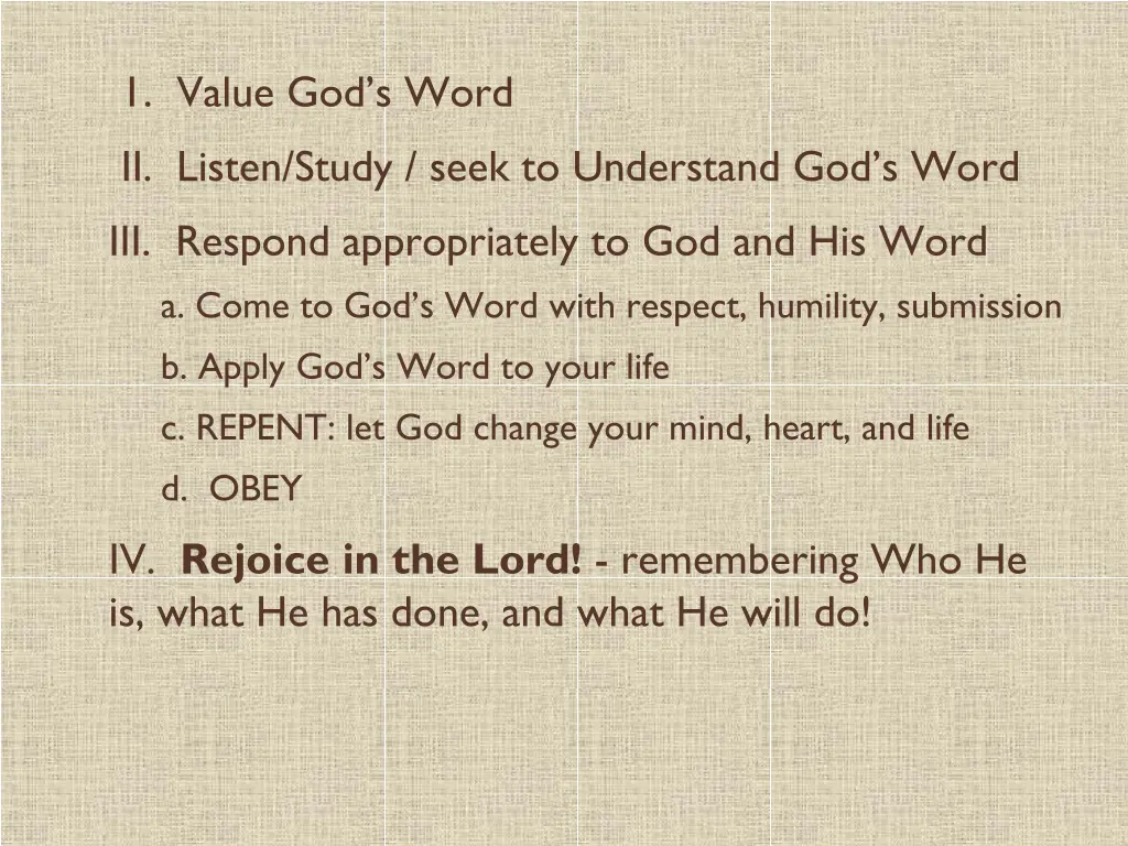 1 value god s word 13