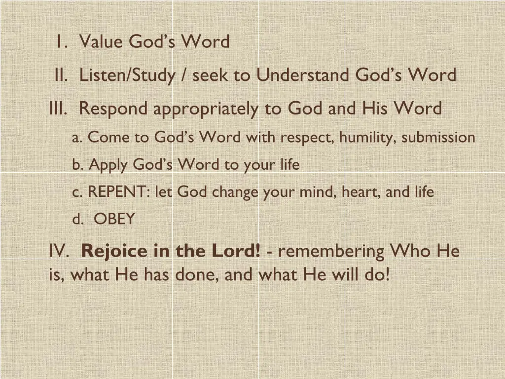 1 value god s word 14