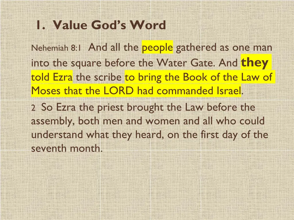 1 value god s word 2