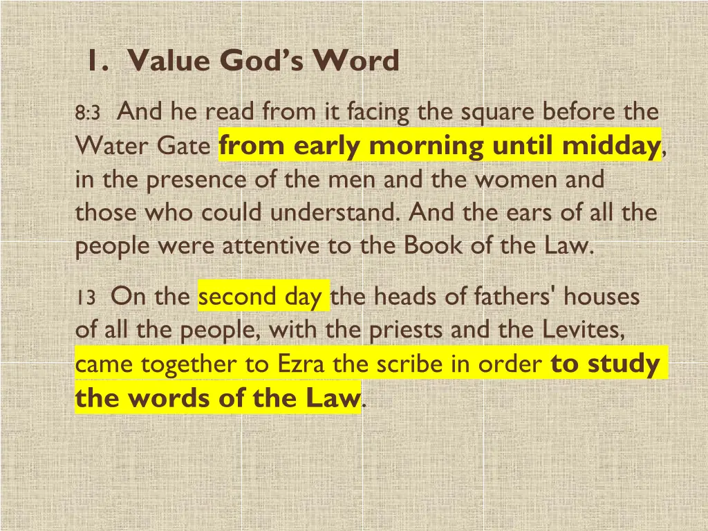 1 value god s word 7