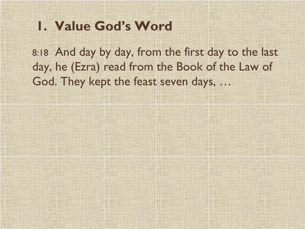 1 value god s word 8